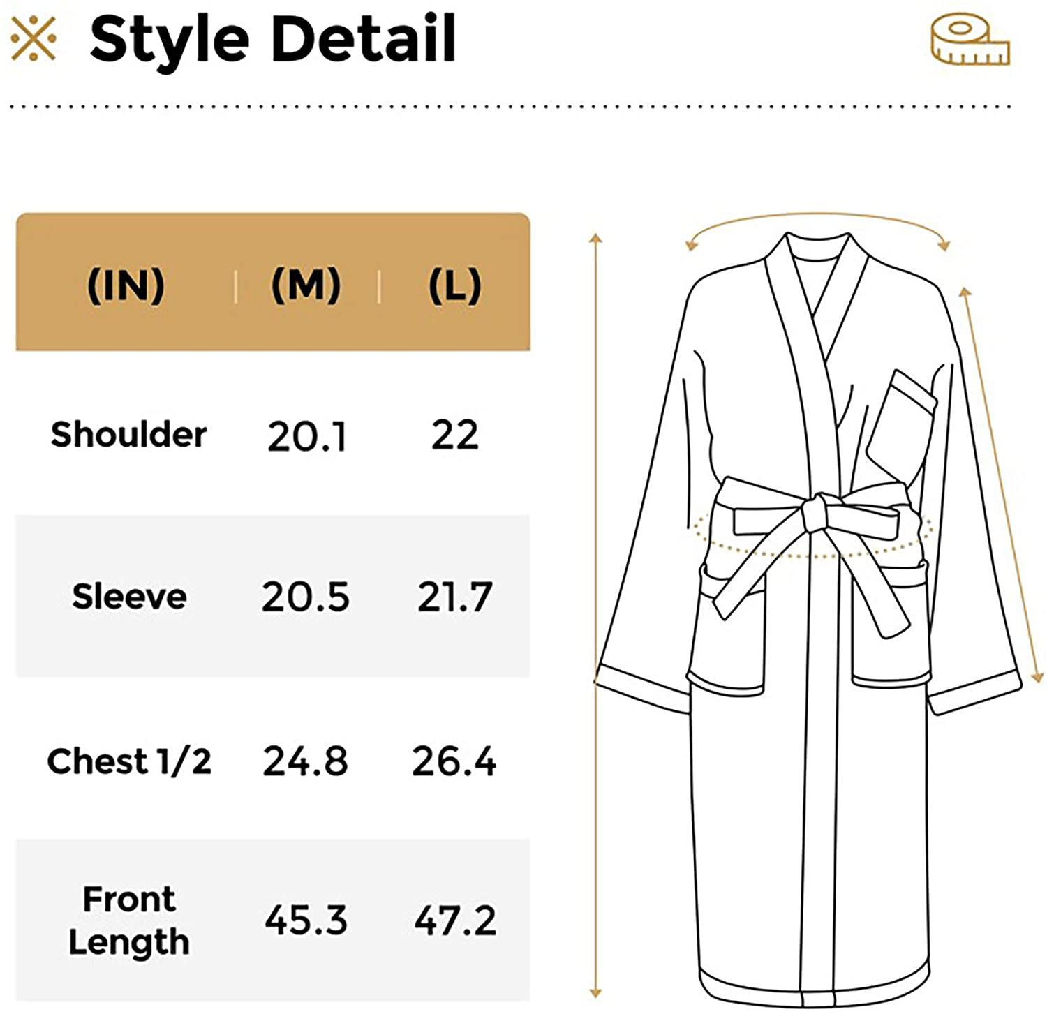 Acanva Women'S & Men'S Terry Robe Plush Cotton Spa Kimono Bathrobe Apparel & Accessories > Clothing > Sleepwear & Loungewear > Robes Kylie Max   