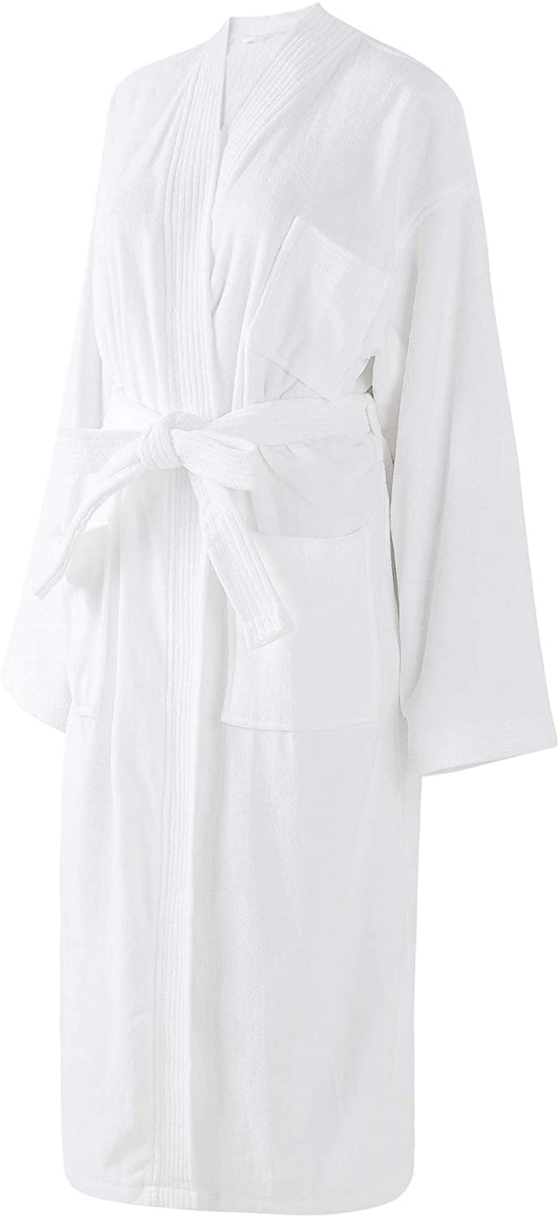 Acanva Women'S & Men'S Terry Robe Plush Cotton Spa Kimono Bathrobe Apparel & Accessories > Clothing > Sleepwear & Loungewear > Robes Kylie Max   