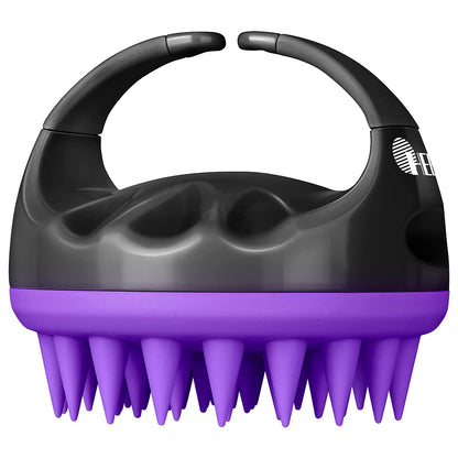 HEETA Hair Shampoo Brush, Upgraded Wet & Dry Hair Scalp Massager with Soft Silicone, Scalp Exfoliator for Remove Dandruff, Scalp Scrubber Hair Care Tools for Women, Men, Pets (Pink) Health & Beauty > Personal Care > Hair Care HEETA Black/Purple  