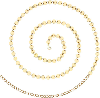 TOBENY 27.5/33.5/40 Inches Waist Belly Chains for the Waist for Women 14K Gold Plated Belly Chains for Women plus Size Body Chain for Women Teens Apparel & Accessories > Jewelry > Body Jewelry TOBENY J 39.3 Inches 