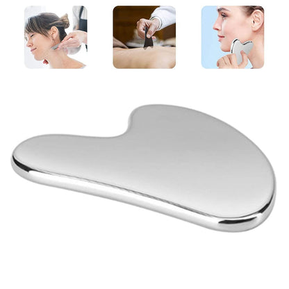 Accessorize Intl Gua Sha Facial Tools Scraping Massage Tool Stainless Steel SUS304 Smooth SPA Therapy for Face, Eye, Neck,Siliver Health & Beauty > Personal Care > Cosmetics > Cosmetic Tools > Skin Care Tools Accessorize Intl   