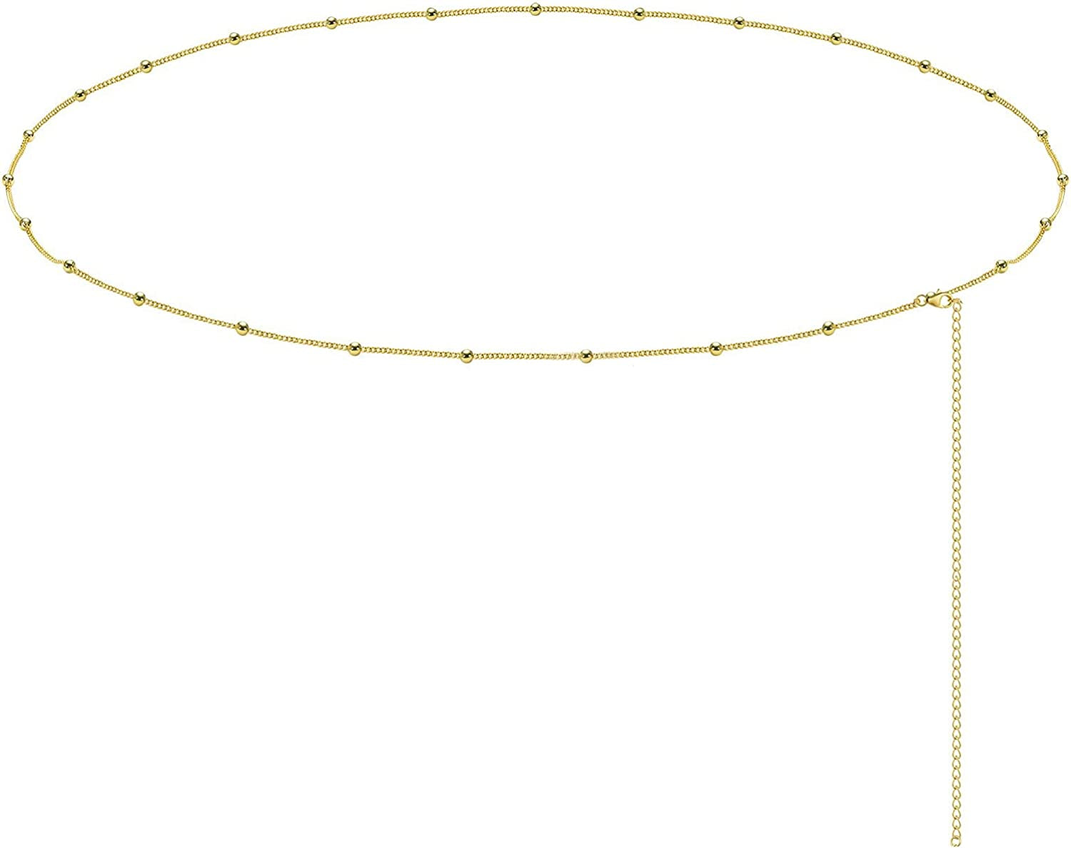 Sexy Sequins Bra Body Chain Bikini Shiny Luxury Harness Necklace Body Jewelry for Wedding Beach Body Accessories (Gold) Apparel & Accessories > Jewelry > Body Jewelry Althrorry Waist Chain  