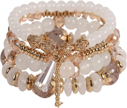 Solosoya Bohemian Boho Stackable Bracelets for Women Set, Girls Stretch Multilayer Stack Beads Colorful Beaded Charm Bracelets Girl Handmade Jewelry Apparel & Accessories > Jewelry > Bracelets Solosoya   