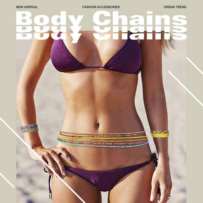 Acedre Waist Beads for Women Layered Beaded Belly Chain Elastic Beach Waist Chain Jewelry Rave Body Accessory for Women for Women and Girls (Pack of 10) Apparel & Accessories > Jewelry > Body Jewelry Acedre   