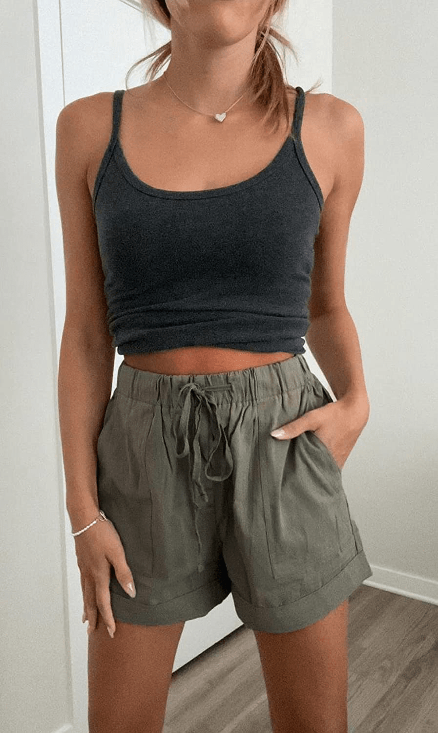 Acelitt Women Comfy Drawstring Casual Elastic Waist Pocketed Shorts,S-3Xl Apparel & Accessories > Clothing > Shorts Kylie Max   