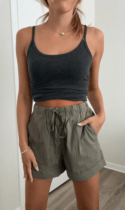 Acelitt Women Comfy Drawstring Casual Elastic Waist Pocketed Shorts,S-3Xl Apparel & Accessories > Clothing > Shorts Kylie Max   