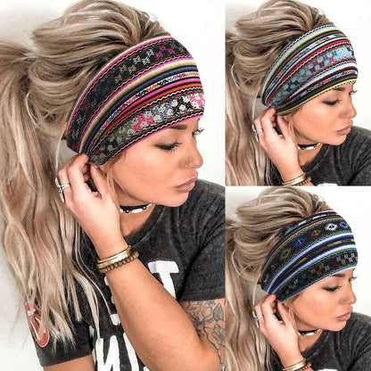 Aceorna Boho Headbands Wide Knot Hair Band Elastic Turban Head Band Stretch Leopard Twist Head Wraps Cloth Yoga Sweartband Fashion Hair Accessories for Women and Girls 3 Pcs (Set A) Apparel & Accessories > Clothing Accessories > Bandanas & Headties Aceorna Set I  