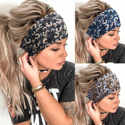 Aceorna Boho Headbands Wide Knot Hair Band Elastic Turban Head Band Stretch Leopard Twist Head Wraps Cloth Yoga Sweartband Fashion Hair Accessories for Women and Girls 3 Pcs (Set A) Apparel & Accessories > Clothing Accessories > Bandanas & Headties Aceorna Set J  