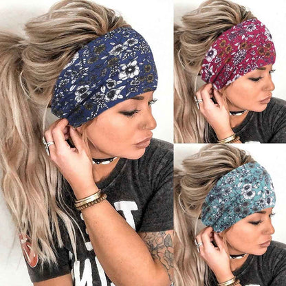 Aceorna Boho Headbands Wide Knot Hair Band Elastic Turban Head Band Stretch Leopard Twist Head Wraps Cloth Yoga Sweartband Fashion Hair Accessories for Women and Girls 3 Pcs (Set A) Apparel & Accessories > Clothing Accessories > Bandanas & Headties Aceorna Set E  