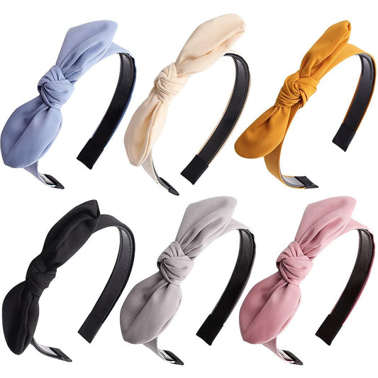 ACO-UINT 6 Pack Headbands for Women, Thin Bow Headbands Knotted Headbands, Cute Headbands with Bow for Girls Knot Headbands Kids Headbands Hair Accessories for Women Apparel & Accessories > Clothing Accessories > Bandanas & Headties ACO-UINT   