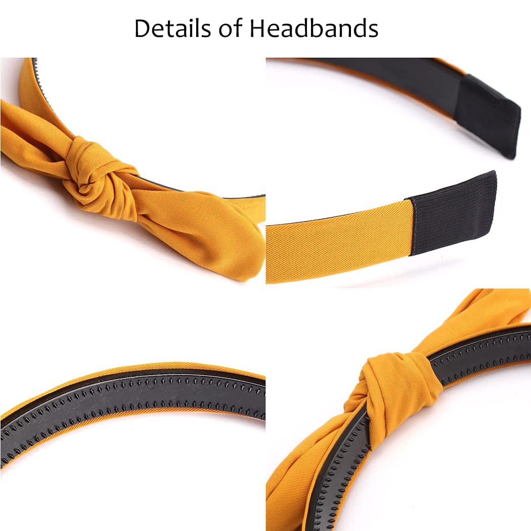 ACO-UINT 6 Pack Headbands for Women, Thin Bow Headbands Knotted Headbands, Cute Headbands with Bow for Girls Knot Headbands Kids Headbands Hair Accessories for Women Apparel & Accessories > Clothing Accessories > Bandanas & Headties ACO-UINT   