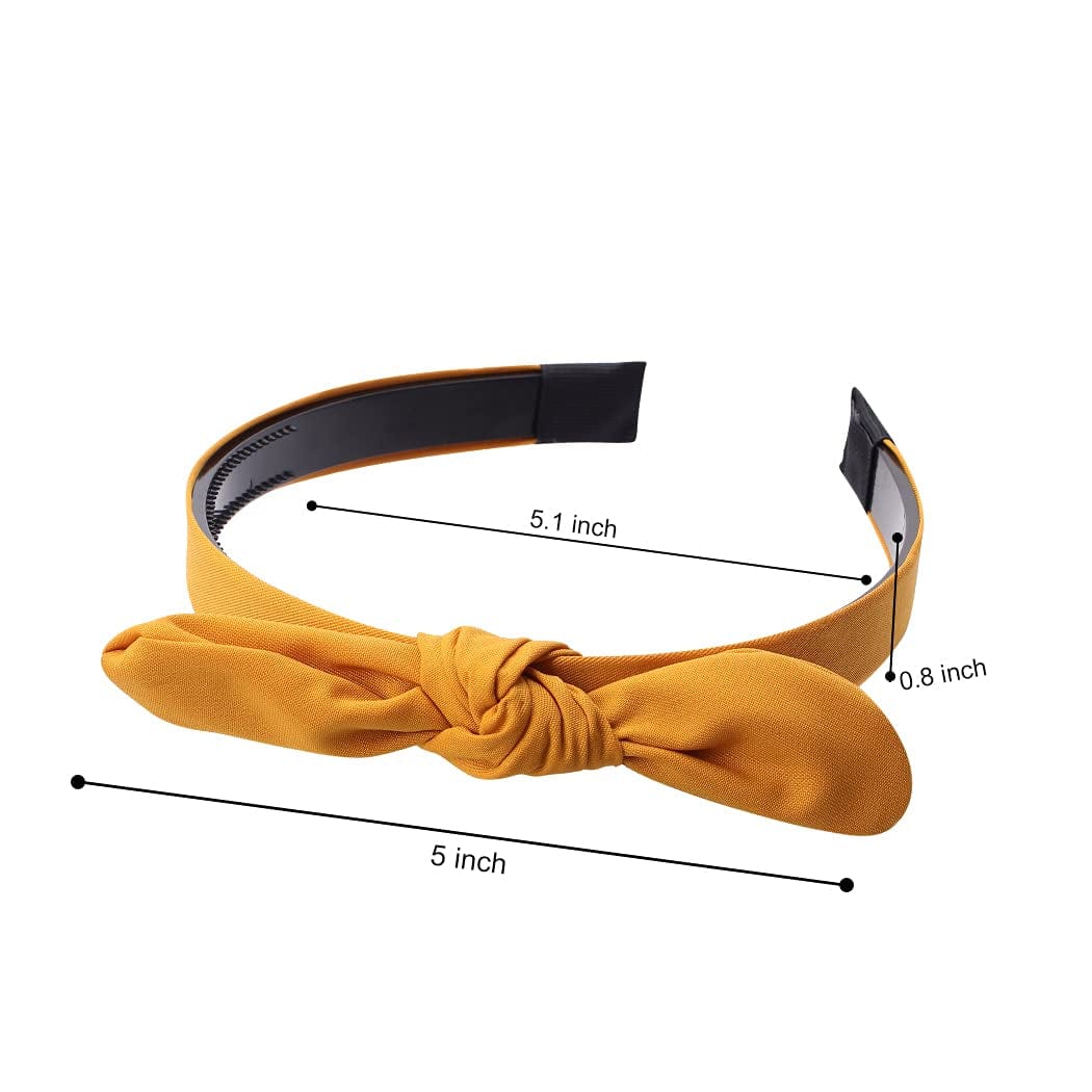 ACO-UINT 6 Pack Headbands for Women, Thin Bow Headbands Knotted Headbands, Cute Headbands with Bow for Girls Knot Headbands Kids Headbands Hair Accessories for Women Apparel & Accessories > Clothing Accessories > Bandanas & Headties ACO-UINT   