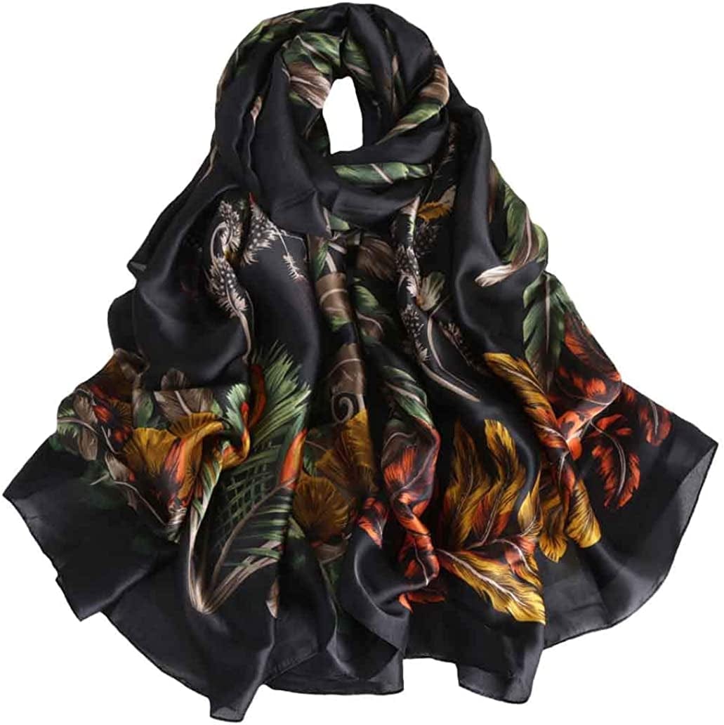 Acotavie Scarfs for Women Fashion Scarves Long Satin Silk Feeling Scarf Lightweight Sunscreen Shawls Apparel & Accessories > Clothing Accessories > Scarves & Shawls Acotavie F001  