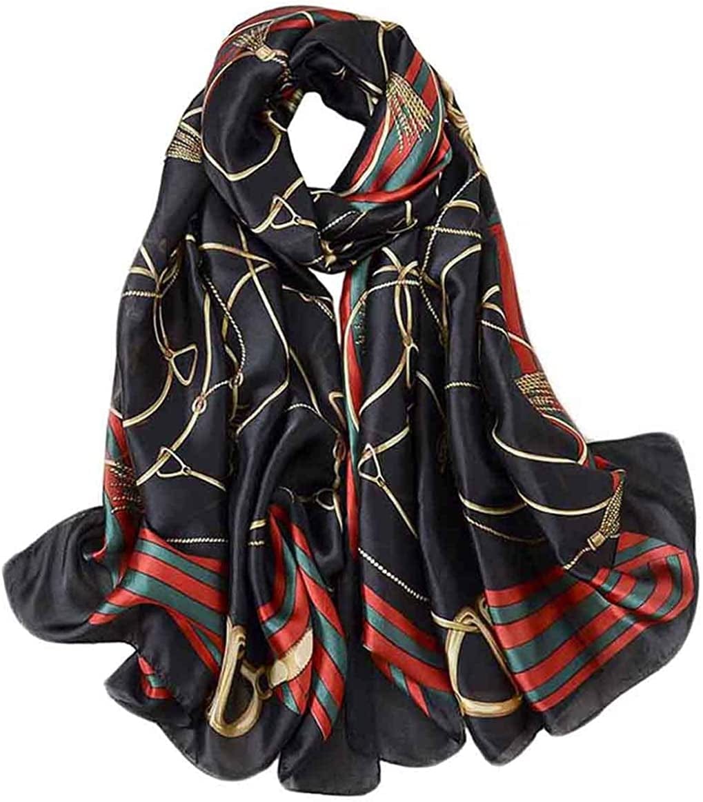 Acotavie Scarfs for Women Fashion Scarves Long Satin Silk Feeling Scarf Lightweight Sunscreen Shawls Apparel & Accessories > Clothing Accessories > Scarves & Shawls Acotavie F-51  