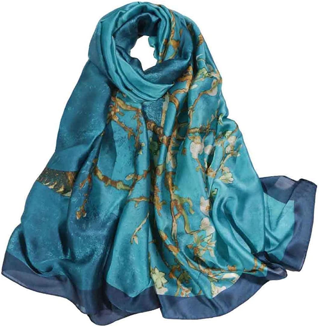 Acotavie Scarfs for Women Fashion Scarves Long Satin Silk Feeling Scarf Lightweight Sunscreen Shawls Apparel & Accessories > Clothing Accessories > Scarves & Shawls Acotavie T-02  