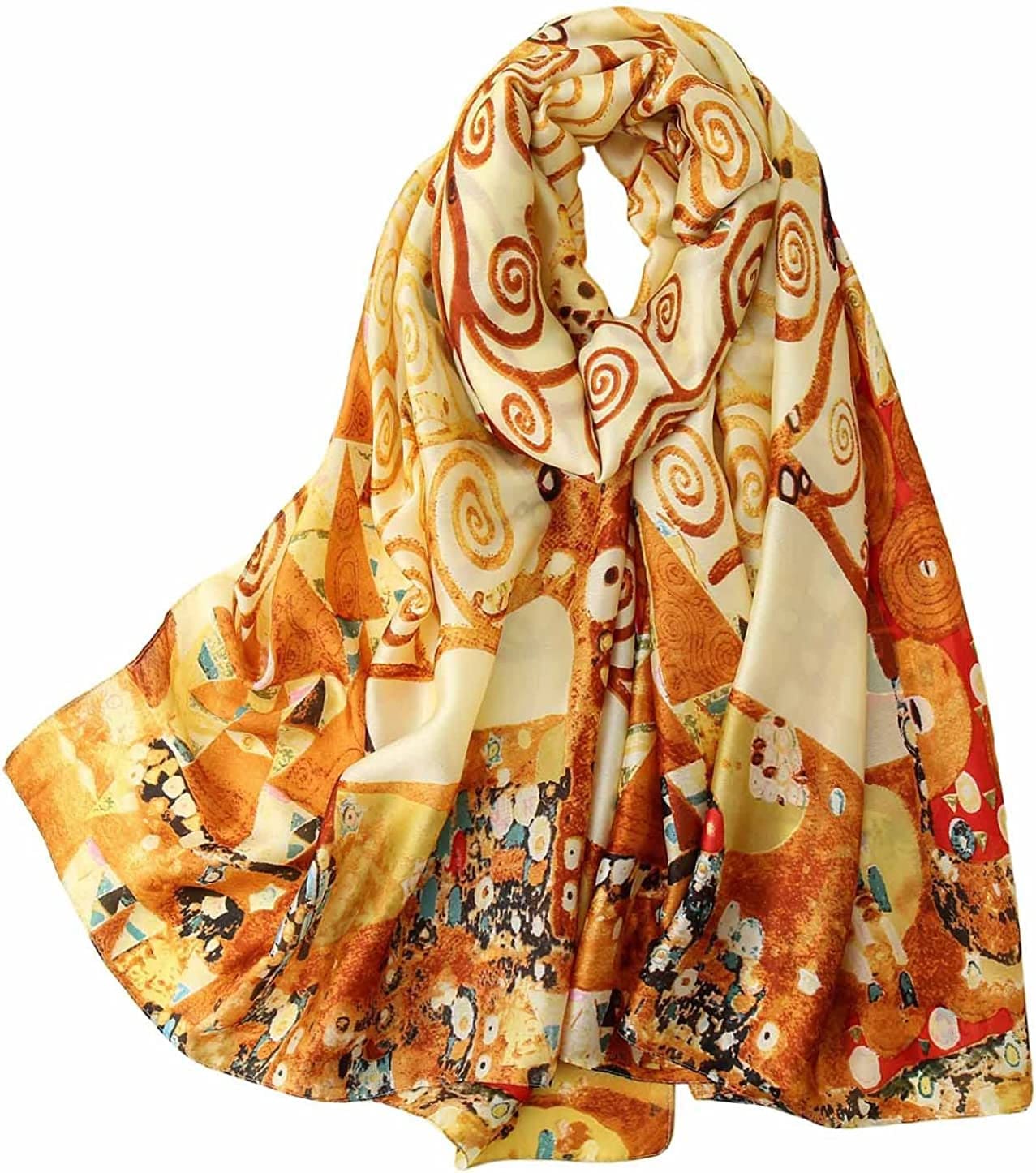 Acotavie Scarfs for Women Fashion Scarves Long Satin Silk Feeling Scarf Lightweight Sunscreen Shawls Apparel & Accessories > Clothing Accessories > Scarves & Shawls Acotavie O-04  