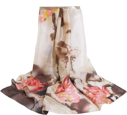 Acotavie Scarfs for Women Fashion Scarves Long Satin Silk Feeling Scarf Lightweight Sunscreen Shawls Apparel & Accessories > Clothing Accessories > Scarves & Shawls Acotavie In-04  
