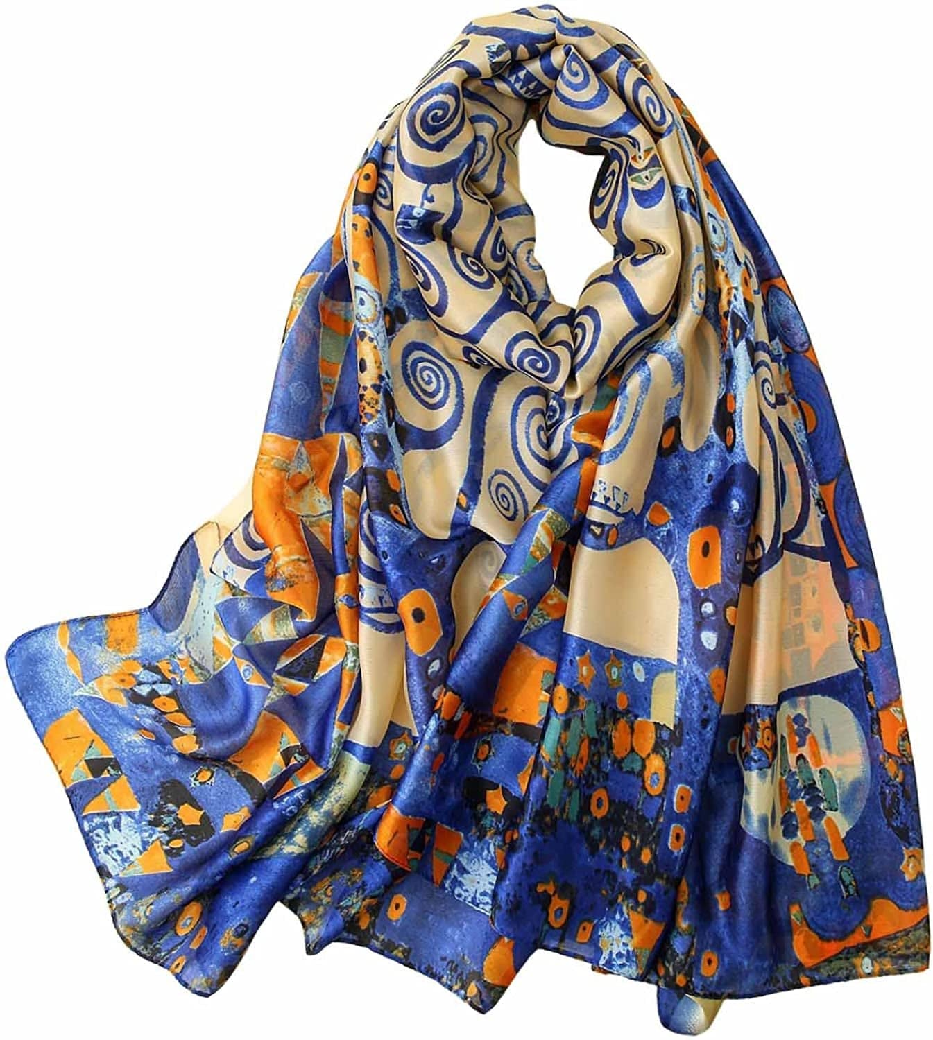 Acotavie Scarfs for Women Fashion Scarves Long Satin Silk Feeling Scarf Lightweight Sunscreen Shawls Apparel & Accessories > Clothing Accessories > Scarves & Shawls Acotavie O-01  