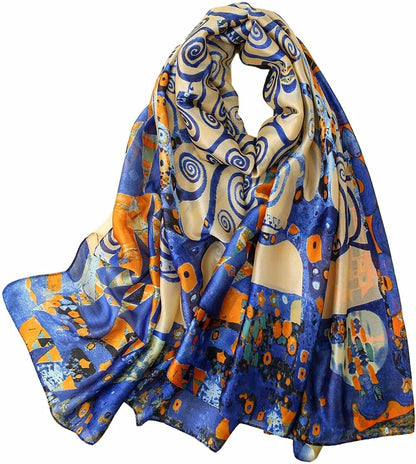 Acotavie Scarfs for Women Fashion Scarves Long Satin Silk Feeling Scarf Lightweight Sunscreen Shawls Apparel & Accessories > Clothing Accessories > Scarves & Shawls Acotavie O-01  