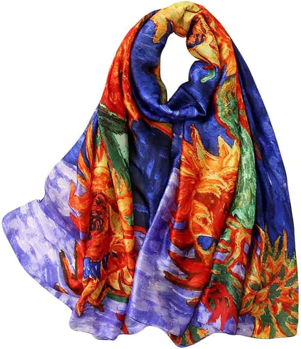 Acotavie Scarfs for Women Fashion Scarves Long Satin Silk Feeling Scarf Lightweight Sunscreen Shawls Apparel & Accessories > Clothing Accessories > Scarves & Shawls Acotavie F-41  