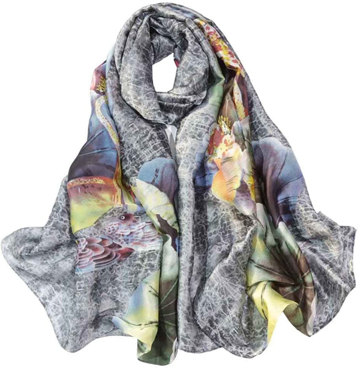 Acotavie Scarfs for Women Fashion Scarves Long Satin Silk Feeling Scarf Lightweight Sunscreen Shawls Apparel & Accessories > Clothing Accessories > Scarves & Shawls Acotavie L-02  