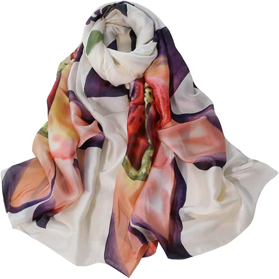 Acotavie Scarfs for Women Fashion Scarves Long Satin Silk Feeling Scarf Lightweight Sunscreen Shawls Apparel & Accessories > Clothing Accessories > Scarves & Shawls Acotavie Fl-03  