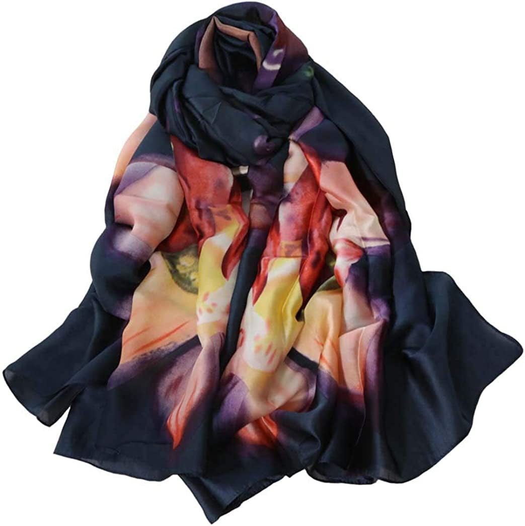 Acotavie Scarfs for Women Fashion Scarves Long Satin Silk Feeling Scarf Lightweight Sunscreen Shawls Apparel & Accessories > Clothing Accessories > Scarves & Shawls Acotavie Fl-01  