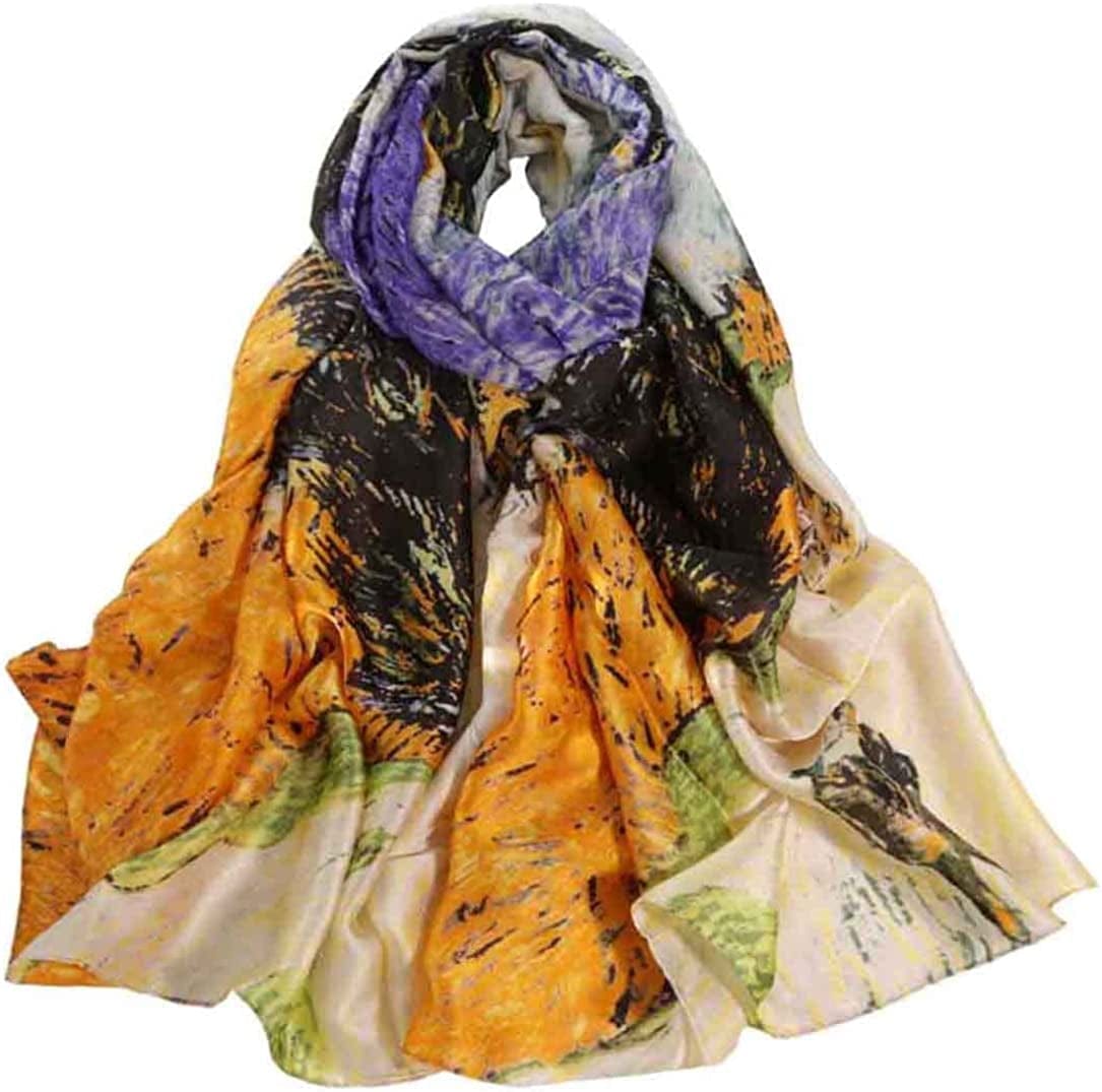 Acotavie Scarfs for Women Fashion Scarves Long Satin Silk Feeling Scarf Lightweight Sunscreen Shawls Apparel & Accessories > Clothing Accessories > Scarves & Shawls Acotavie O-02  