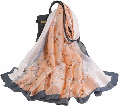 Acotavie Scarfs for Women Fashion Scarves Long Satin Silk Feeling Scarf Lightweight Sunscreen Shawls Apparel & Accessories > Clothing Accessories > Scarves & Shawls Acotavie F-33  
