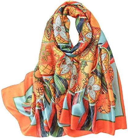 Acotavie Scarfs for Women Fashion Scarves Long Satin Silk Feeling Scarf Lightweight Sunscreen Shawls Apparel & Accessories > Clothing Accessories > Scarves & Shawls Acotavie F-13  
