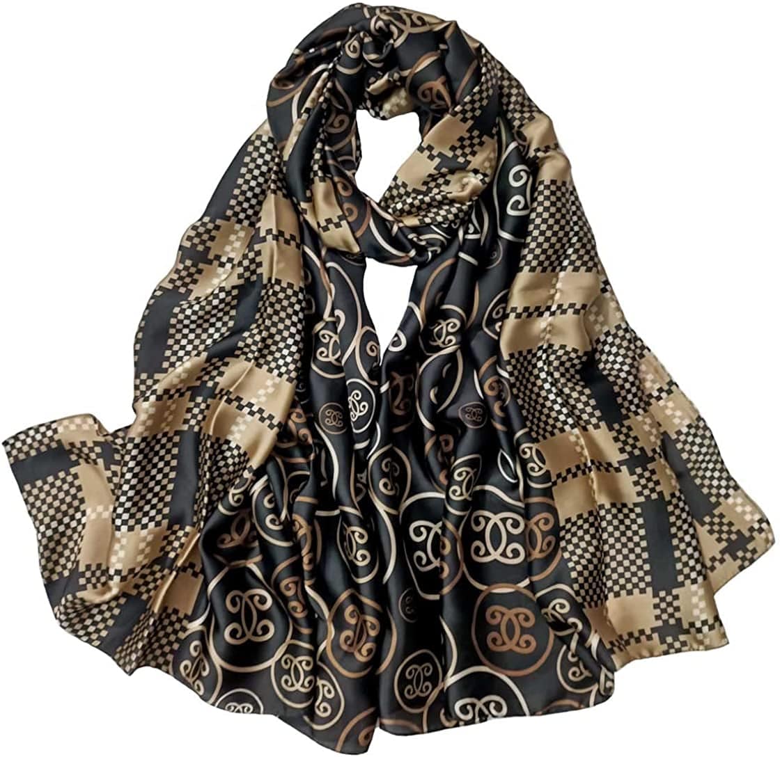 Acotavie Scarfs for Women Fashion Scarves Long Satin Silk Feeling Scarf Lightweight Sunscreen Shawls Apparel & Accessories > Clothing Accessories > Scarves & Shawls Acotavie F-66  