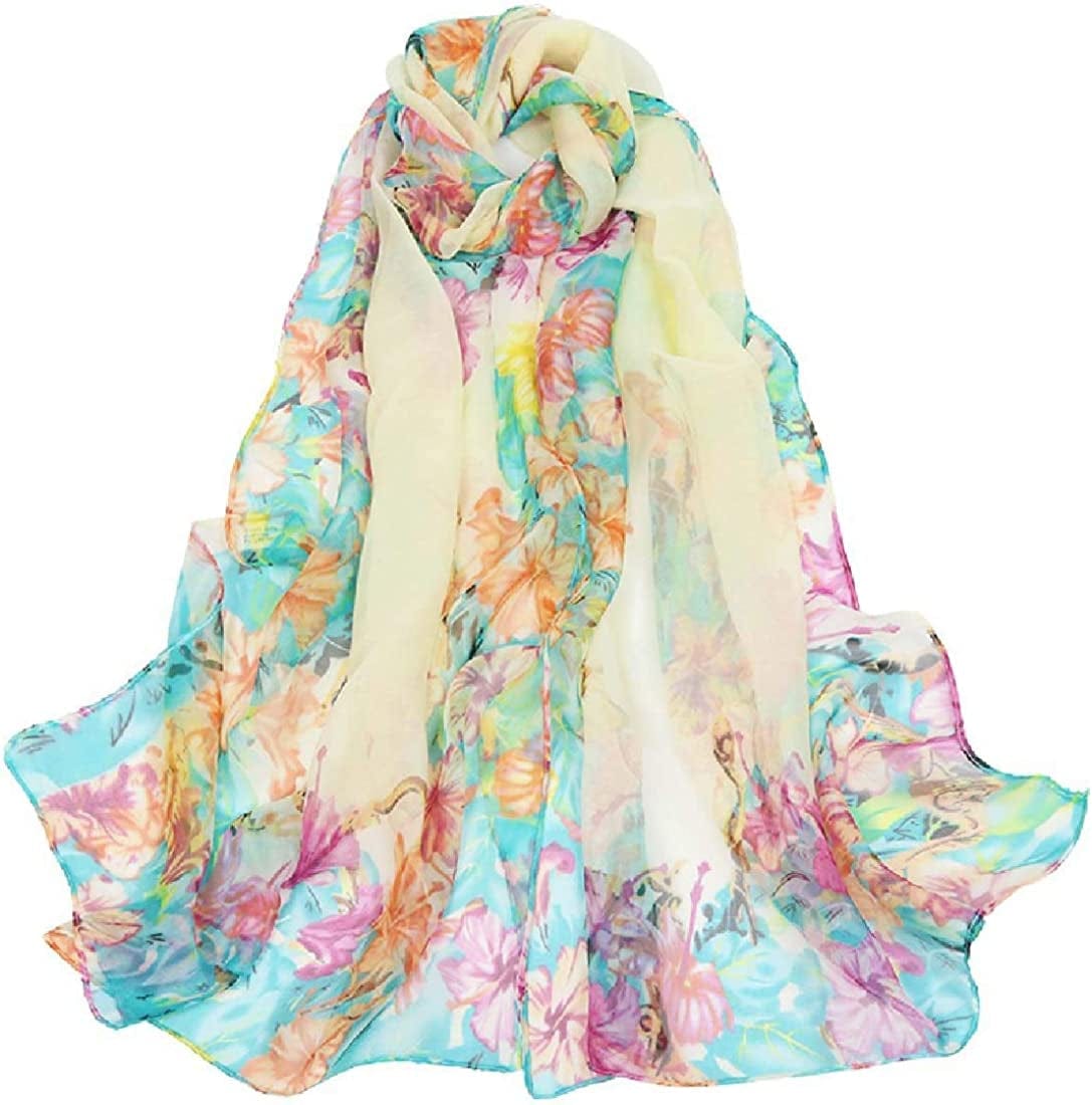 Acotavie Scarfs for Women Lightweight Print Floral Pattern Scarf Shawl Fashion Scarves Sunscreen Shawls Apparel & Accessories > Clothing Accessories > Scarves & Shawls AliceLife Daisy&beige  