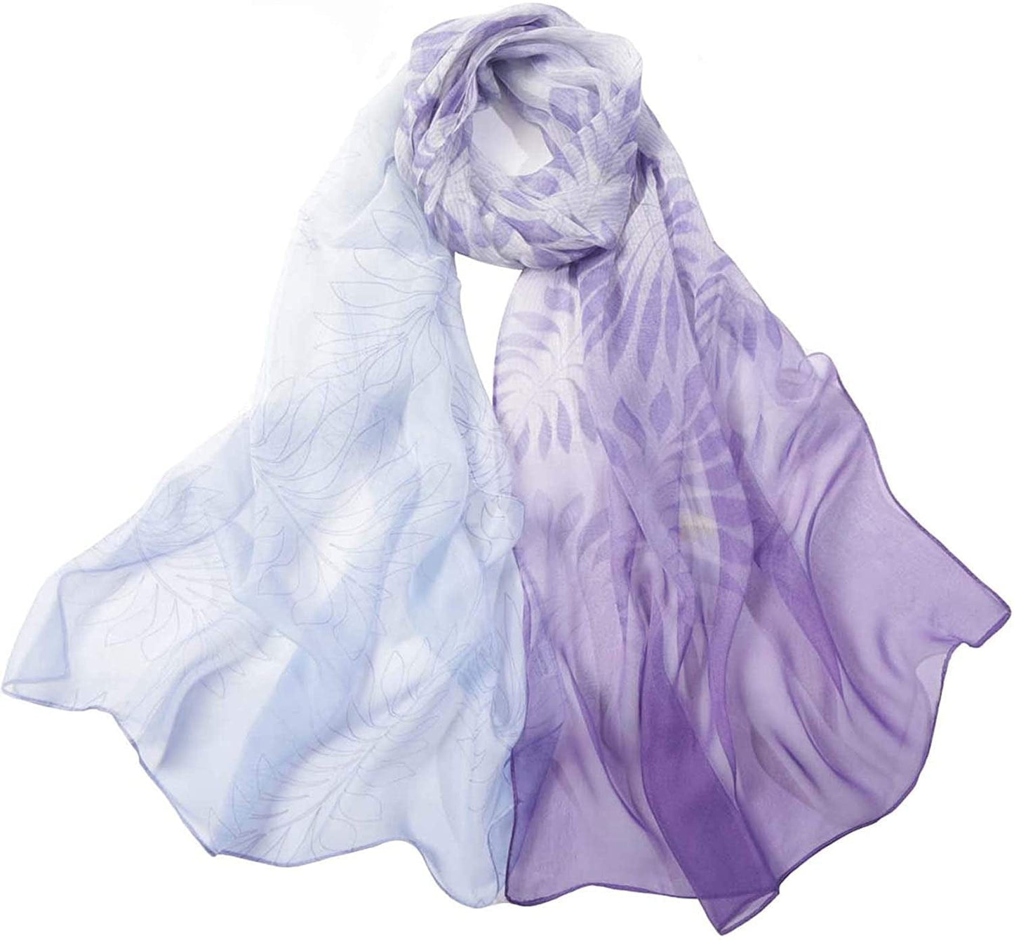 Acotavie Scarfs for Women Lightweight Print Floral Pattern Scarf Shawl Fashion Scarves Sunscreen Shawls Apparel & Accessories > Clothing Accessories > Scarves & Shawls AliceLife Magnolia&purple  