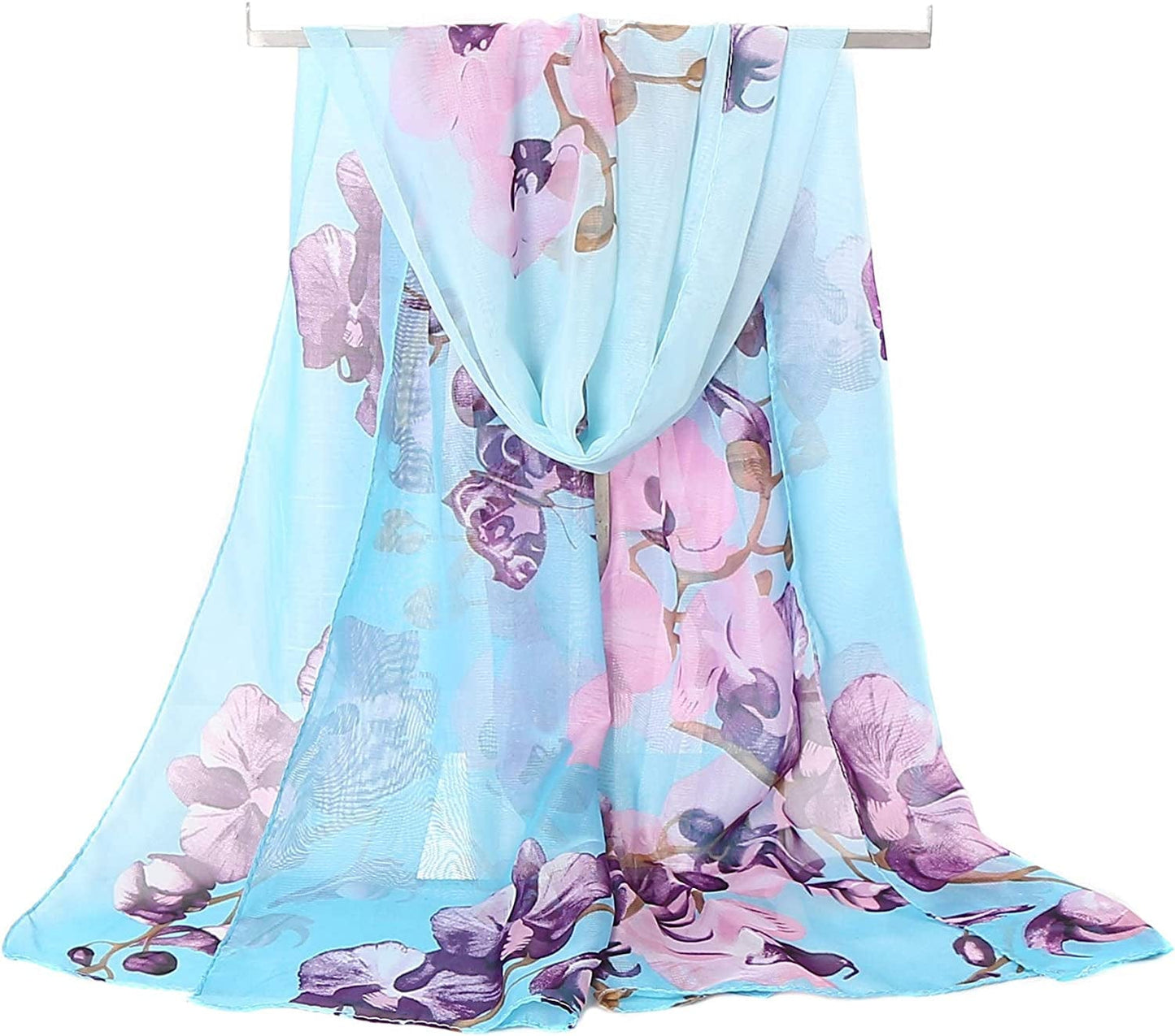 Acotavie Women'S Chiffon Scarf Lightweight Fashion Sheer Scarfs Shawl Wrap Scarves Apparel & Accessories > Clothing Accessories > Scarves & Shawls AliceLife 6&b  