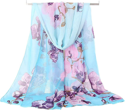 Acotavie Women'S Chiffon Scarf Lightweight Fashion Sheer Scarfs Shawl Wrap Scarves Apparel & Accessories > Clothing Accessories > Scarves & Shawls AliceLife 6&b  