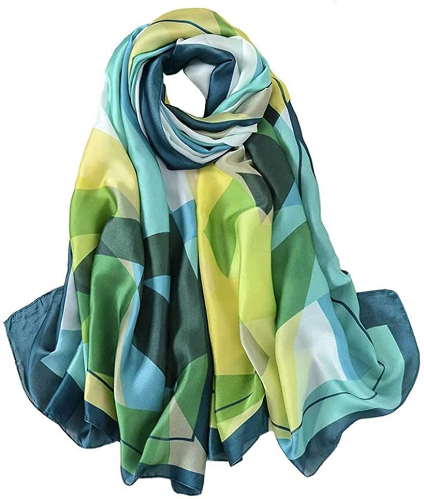 Acotavie Women'S Scarf Fashion Pattern Long Lightweight Sunscreen Shawls Scarves Apparel & Accessories > Clothing Accessories > Scarves & Shawls AliceLife Green  
