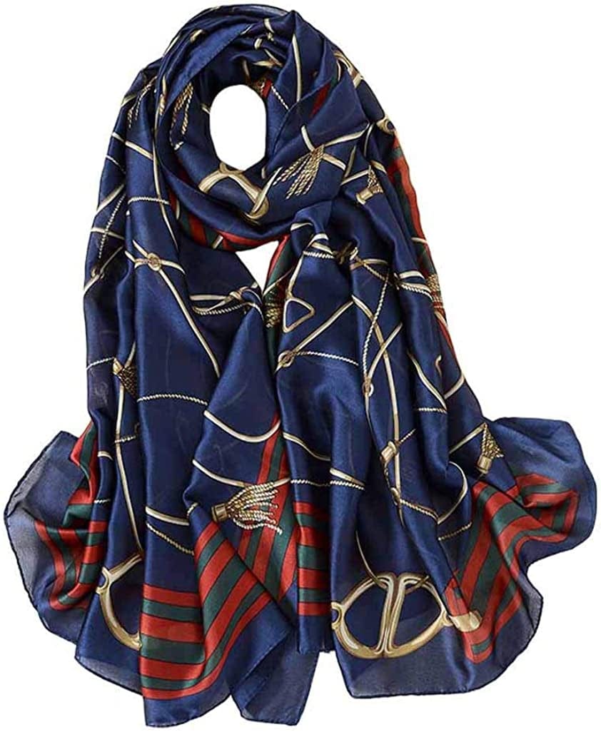 Acotavie Women'S Scarf Fashion Pattern Long Lightweight Sunscreen Shawls Scarves Apparel & Accessories > Clothing Accessories > Scarves & Shawls AliceLife Purple Blue  