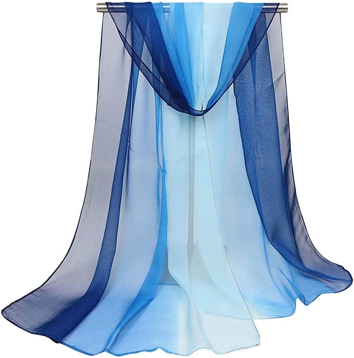 Acotavie Women'S Scarf Fashion Pattern Long Lightweight Sunscreen Shawls Scarves Apparel & Accessories > Clothing Accessories > Scarves & Shawls AliceLife Blue  