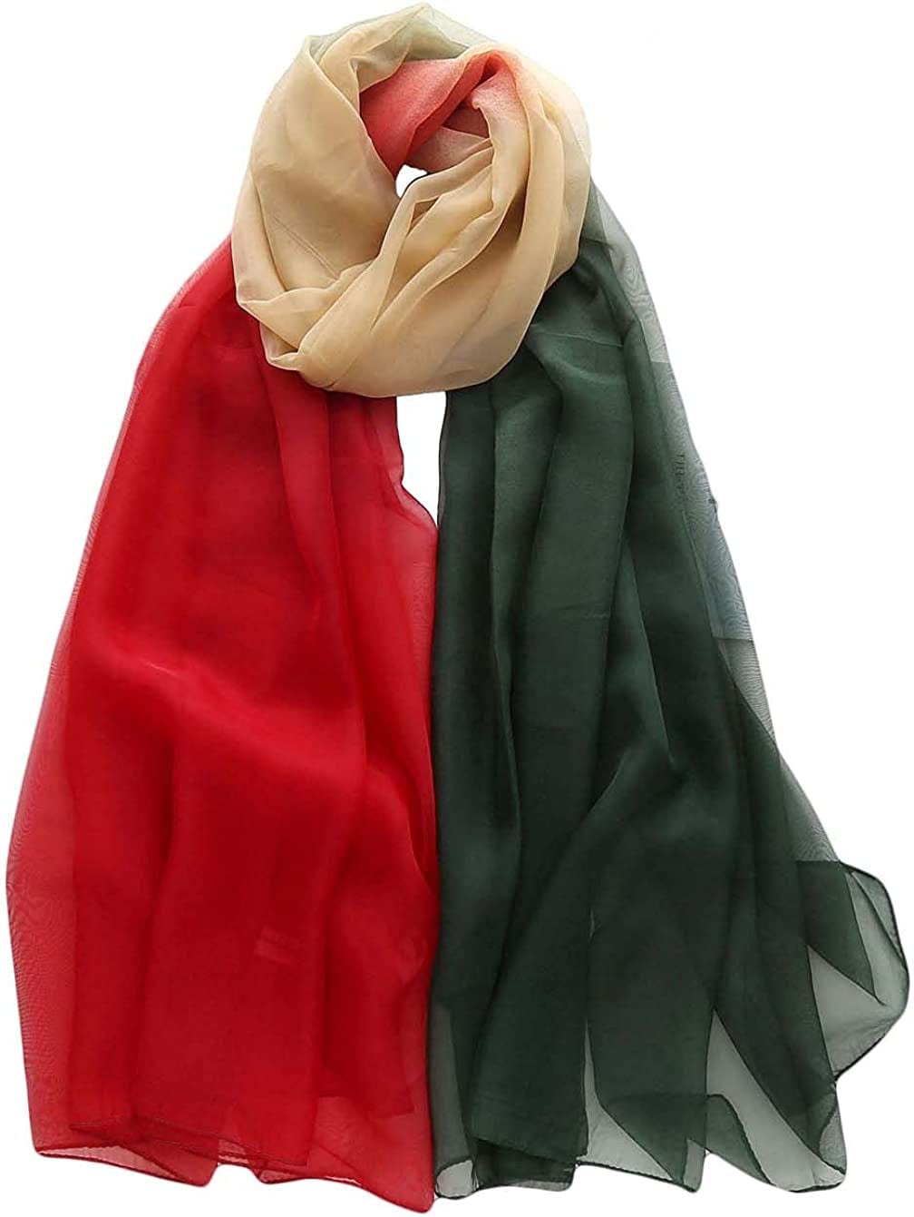 Acotavie Women'S Scarf Fashion Pattern Long Lightweight Sunscreen Shawls Scarves Apparel & Accessories > Clothing Accessories > Scarves & Shawls AliceLife Red Black  