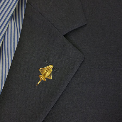 Across the Puddle, Ancient Golden Jet-3 Lapel Pin | 24K GP Golden Flyer | Pre-Columbian Quimbaya Pin Airplane Jet | Ancient Aircraft | Ancient Astronauts | Original Golden Jets Collection