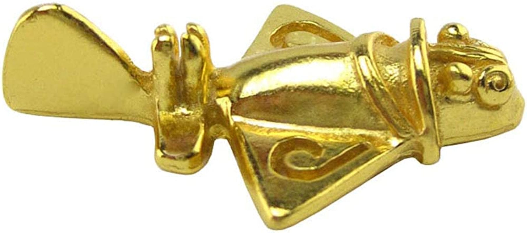 Across the Puddle, Ancient Golden Jet-3 Lapel Pin | 24K GP Golden Flyer | Pre-Columbian Quimbaya Pin Airplane Jet | Ancient Aircraft | Ancient Astronauts | Original Golden Jets Collection