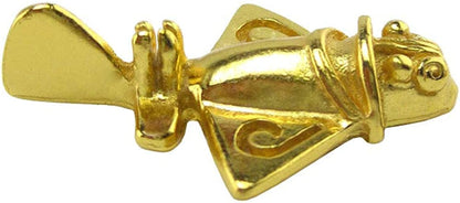 Across the Puddle, Ancient Golden Jet-3 Lapel Stick Pin | 24K GP Golden Flyer | Pre-Columbian Quimbaya Pin Airplane Jet | Ancient Aircraft | Ancient Astronauts | Original Golden Jets Collection