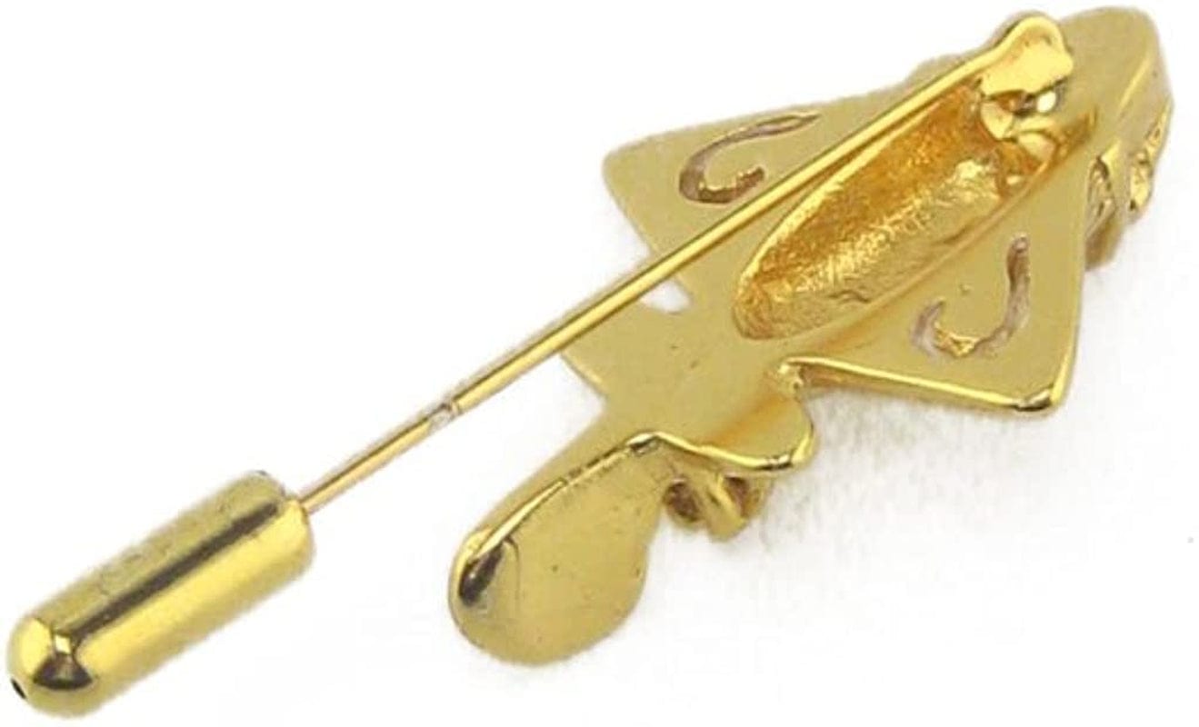 Across the Puddle, Ancient Golden Jet-3 Lapel Stick Pin | 24K GP Golden Flyer | Pre-Columbian Quimbaya Pin Airplane Jet | Ancient Aircraft | Ancient Astronauts | Original Golden Jets Collection