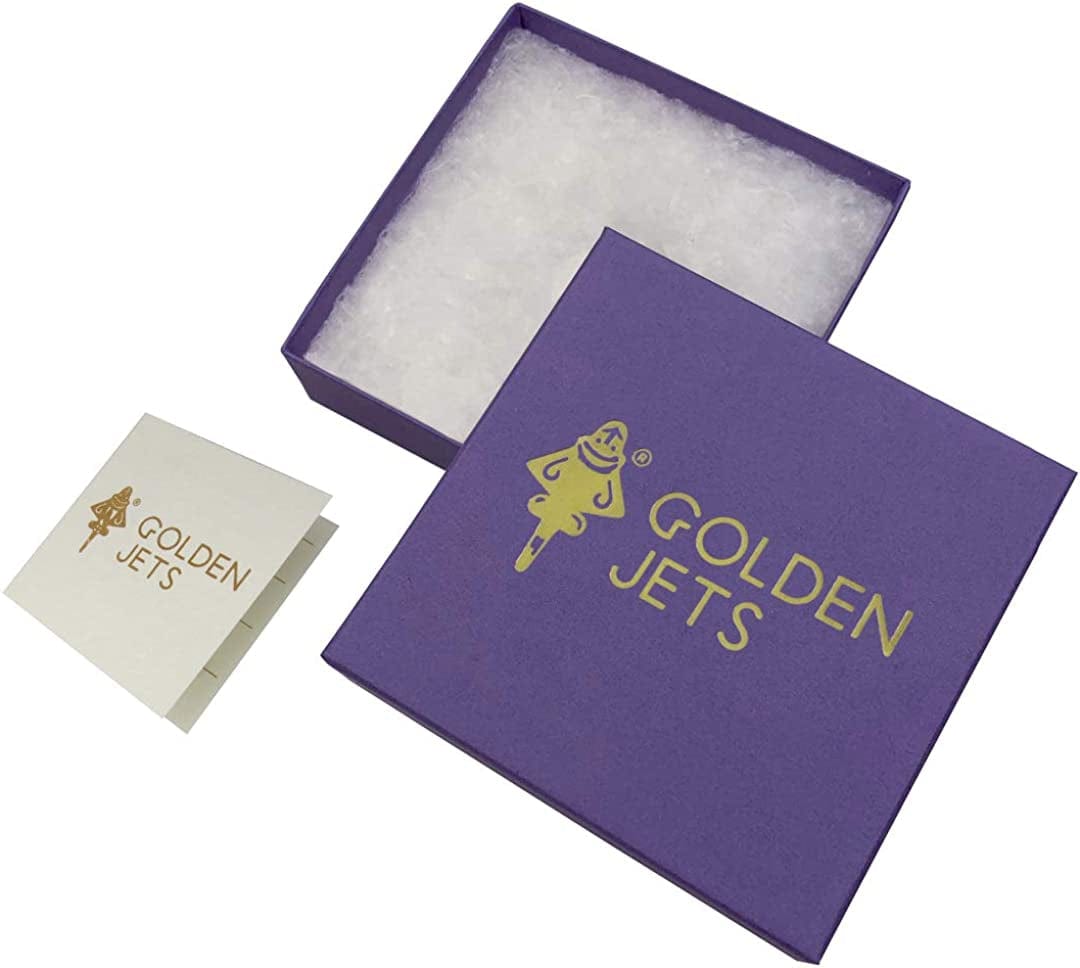 Across the Puddle, Ancient Golden Jet-9 Lapel Pin | 24K GP Golden Flyer | Pre-Columbian Quimbaya Pin Airplane Jet | Ancient Aircraft | Ancient Astronauts | Original Golden Jets Collection