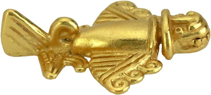 Across the Puddle, Ancient Golden Jet-9 Lapel Pin | 24K GP Golden Flyer | Pre-Columbian Quimbaya Pin Airplane Jet | Ancient Aircraft | Ancient Astronauts | Original Golden Jets Collection