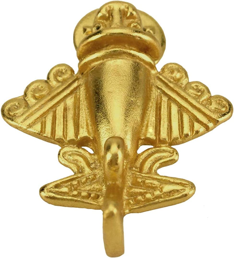 Across the Puddle, Ancient Golden Jet-9 Lapel Pin | 24K GP Golden Flyer | Pre-Columbian Quimbaya Pin Airplane Jet | Ancient Aircraft | Ancient Astronauts | Original Golden Jets Collection