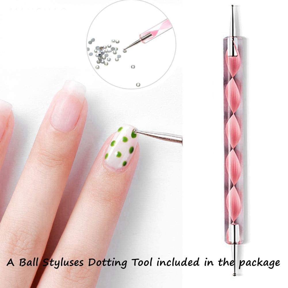 Acrylic Nail Brush Set, Practical Kit for Nail Art, Long Handle Nail Dust Brush + a Ball Styluses Dotting Tool, Fritillary White Health & Beauty > Personal Care > Cosmetics > Cosmetic Tools > Nail Tools ANDUS   