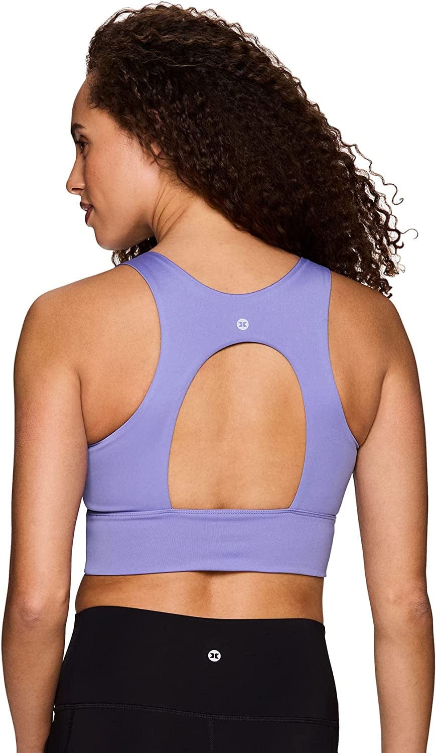 Active Women'S Fashion Strappy Seamless Low Impact Workout Sports Bra Cutout Purple / Large