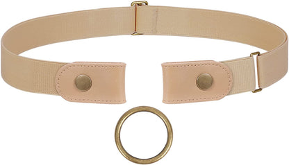 No Buckle Elastic Stretch Belts for Men and Women, Comfortable Invisible Belts for Jeans Pants Apparel & Accessories > Clothing Accessories > Belts SUOSDEY P-yellow S--M:Waist size 24''-34'' 