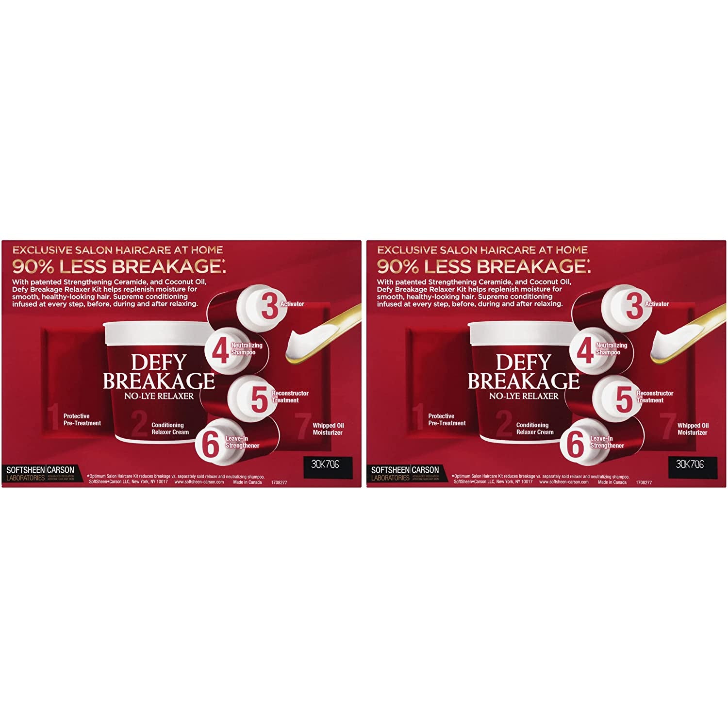 Softsheen-Carson Optimum Salon Hair Care Defy Breakage No-Lye Relaxer, Regular Strength for Normal Hair Textures, Optimum Salon Haircare, Hair Relaxer with Coconut Oil, Pack of 2 Health & Beauty > Personal Care > Hair Care Soft-Sheen Carson   
